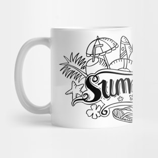 Doodle summer hand drawn Mug